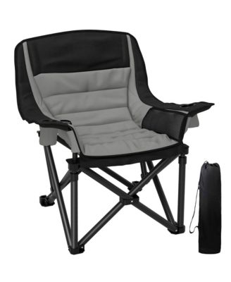 Outdoor Chair, Folding Design, Carry Bag, Cup Holders, Storage Pockets for Camping, Travel and Outdoor Activities