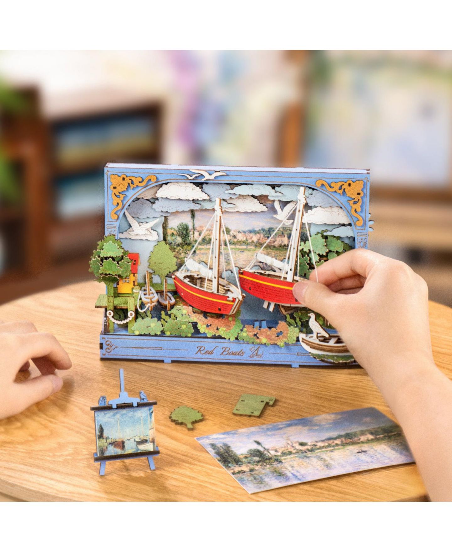 Детские конструкторы Robotime Red Boat 3D Wooden LED Puzzle, Ages 14+ — фото 3