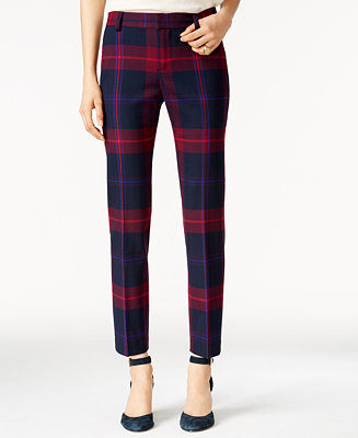 Tommy Hilfiger Madison Plaid Pants, Created for Macy's - Pants & Capris - Women - Macy's