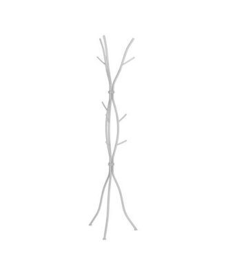 74-Inch Metal Coat Rack Hall Tree with Umbrella Stand for Entryway