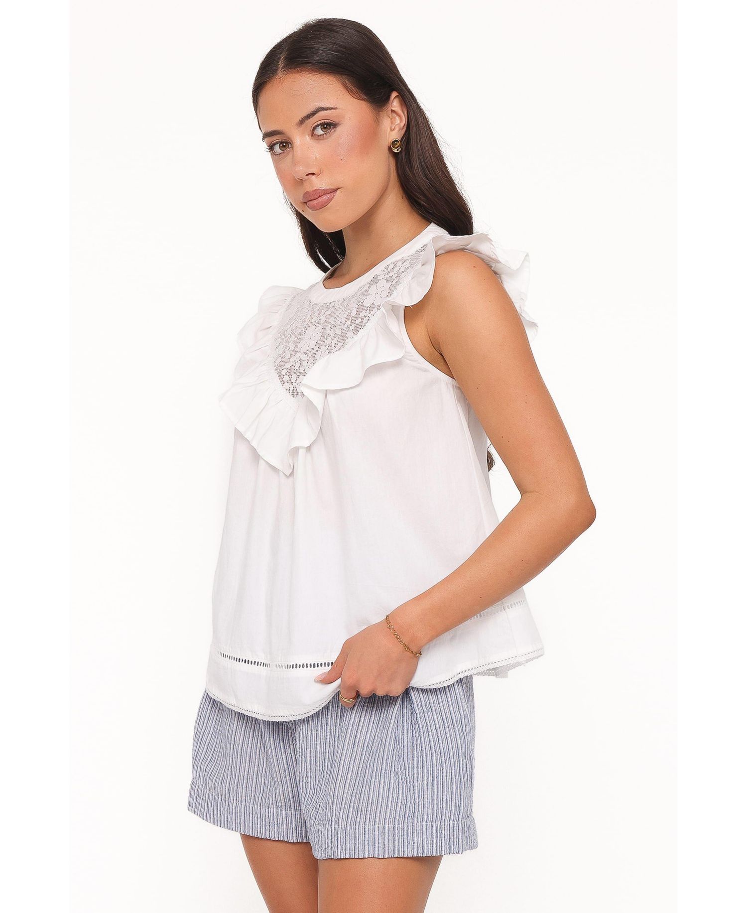 Women's Kiran Ruffle Lace Top