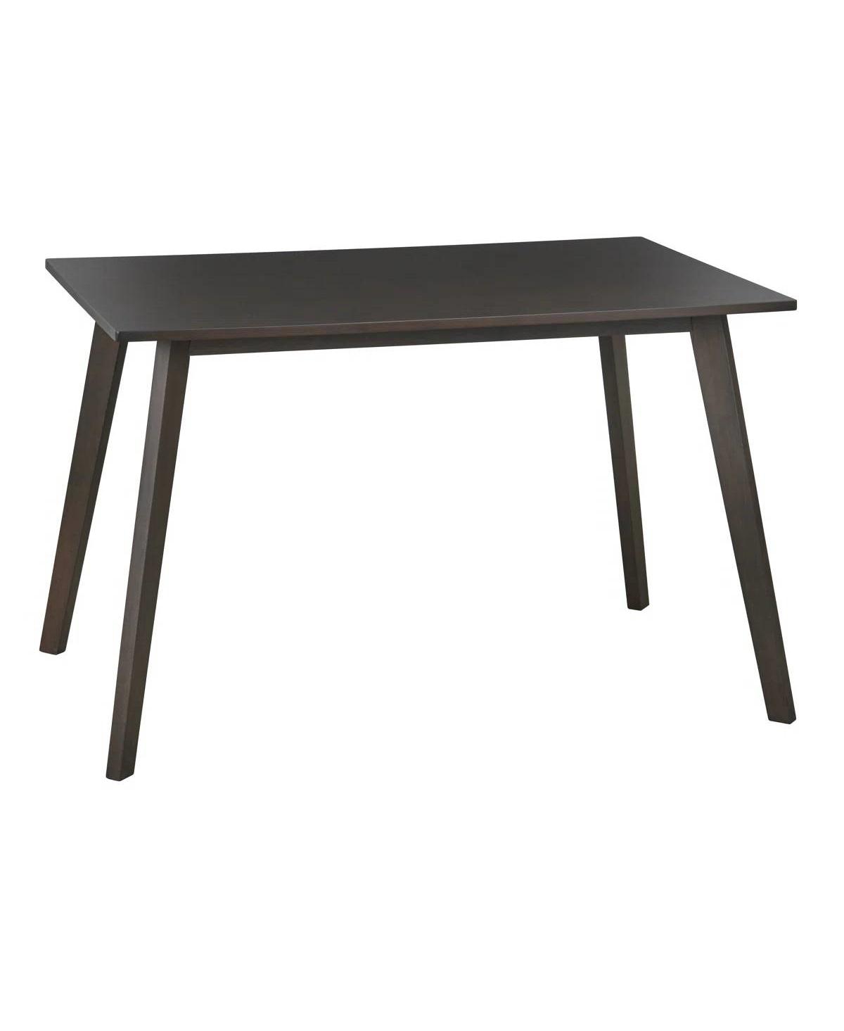Slickblue 47-Inch Mid-Century Dining Table with Espresso Wood Finish for Home