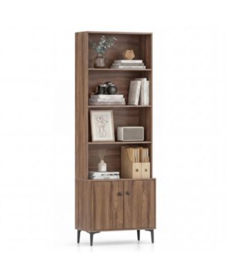 Giantex Bookshelf with Doors and 2 Anti Tipping Kits for Home Office