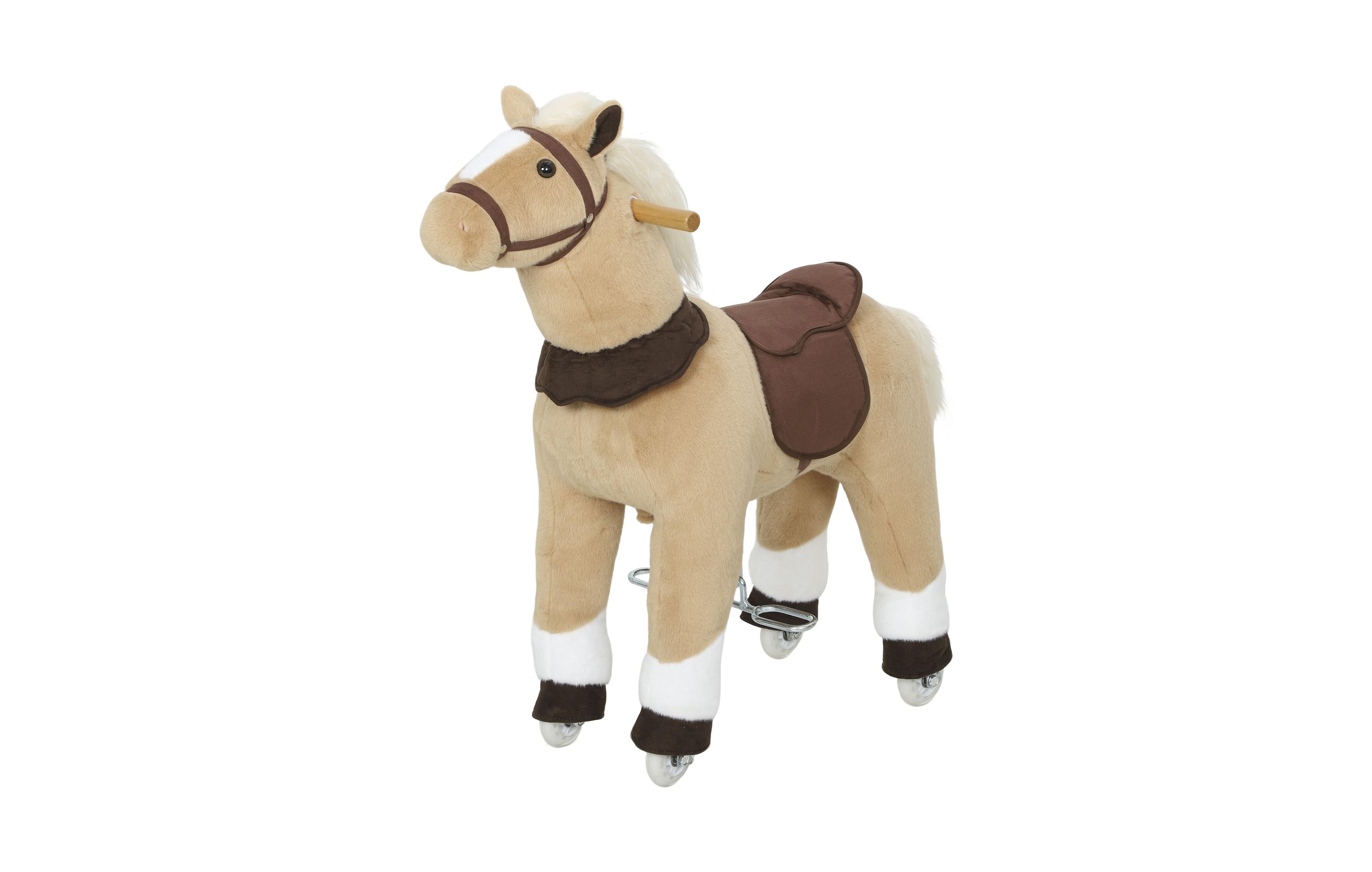 Sevorley Plush Wheeled Ride-On Horse, Ages 3-5