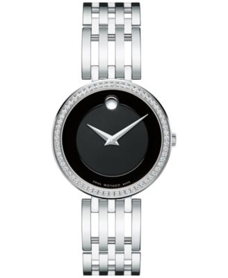 ladies movado watch with diamonds