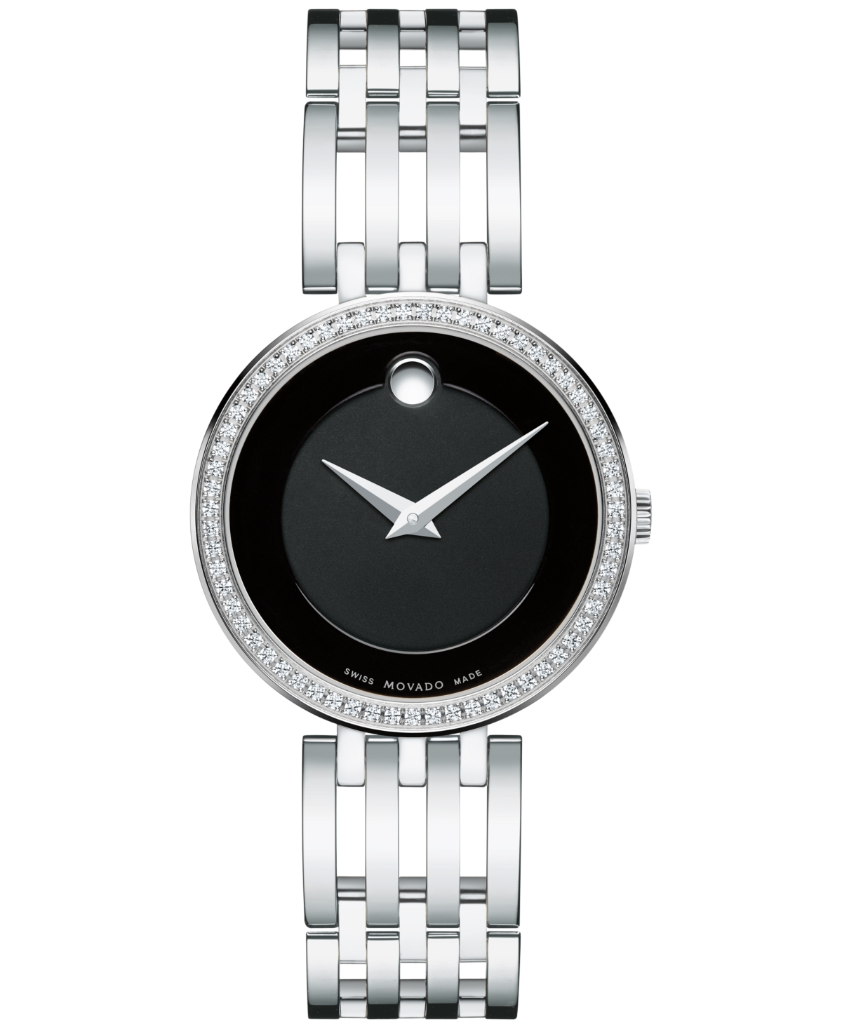 Women's Swiss Esperanza Diamond (1/4 ct. t.w.) Stainless Steel Bracelet Watch 28mm 0607052 - Silver