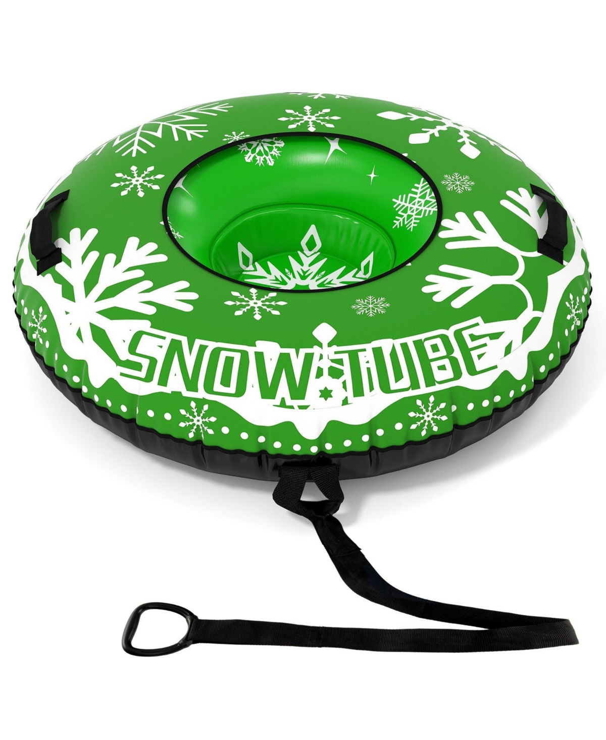 Sugift 42-Inch Inflatable Snow Tube with Detachable Tow Strap