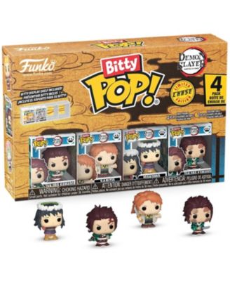 Bitty Pop Demon Slayer Tanjiro Mystery Chase Vinyl Figure, 4-Pack, Ages 3+