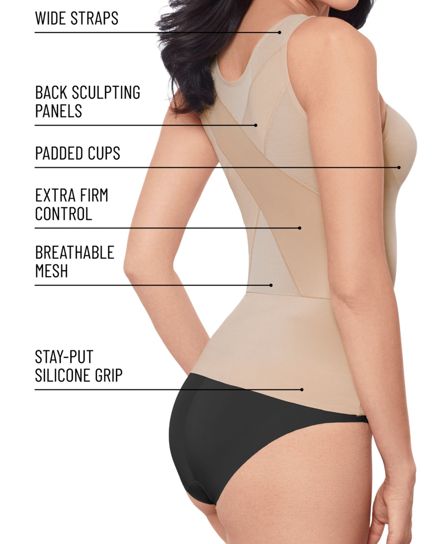 Back Wrap Extra Firm Posture Support Camisole 2433