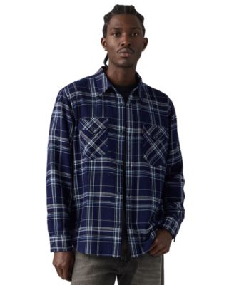 Men's Long-Sleeve Plaid Western Shirt