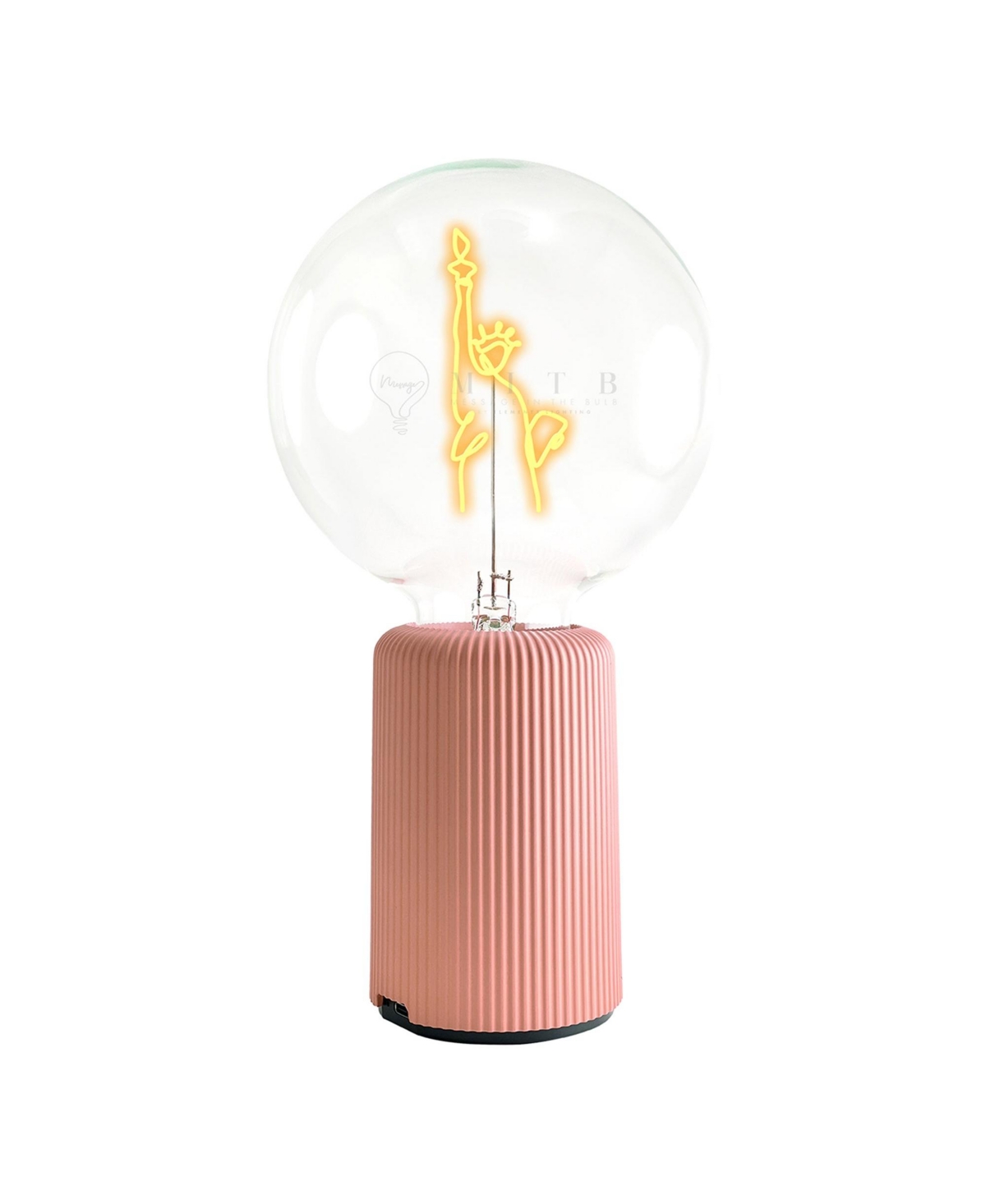 Mitb Bulb Statue Of Liberty With Base Portable Pop Nomad Table Lamp - Pink