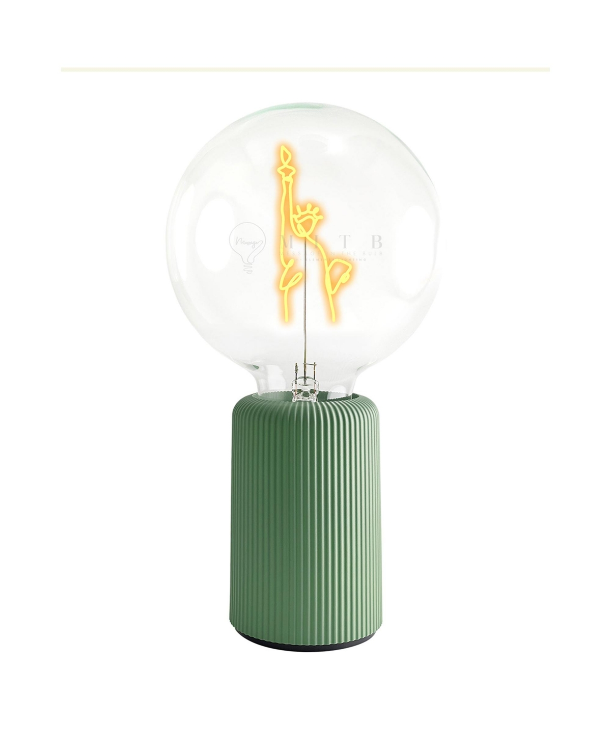 Mitb Bulb Statue Of Liberty With Base Portable Pop Nomad Table Lamp - Green