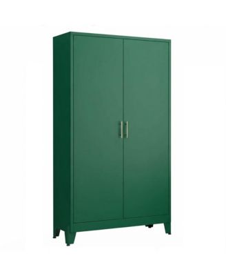 Multifunctional Metal Armoire Wardrobe Cabinet for Clothes and Storage