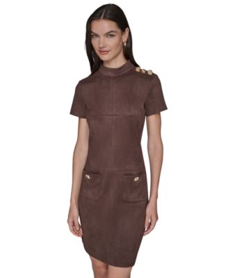 Women's Mock Neck Pocket Dress