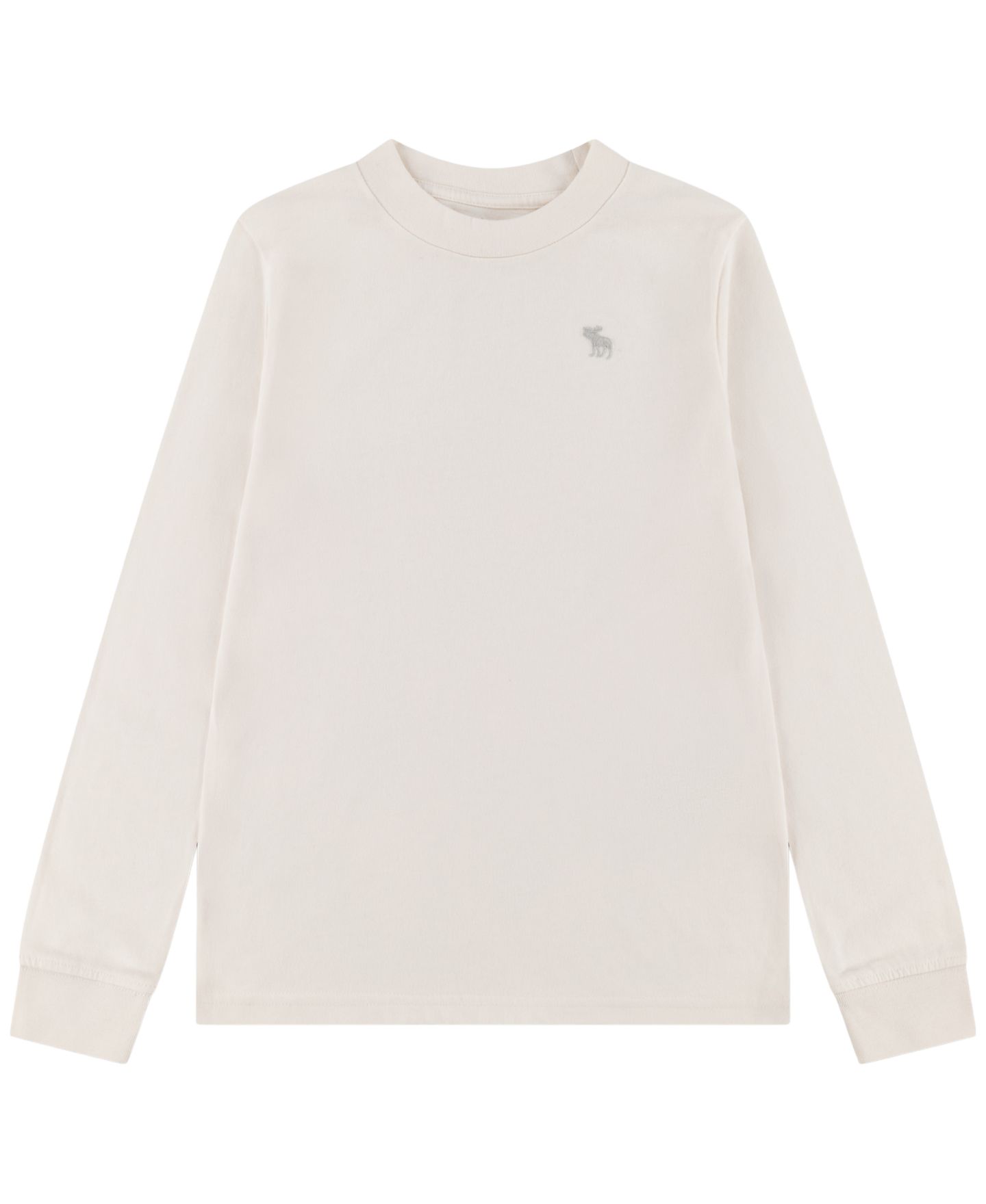 Футболка abercrombie kids Essential Crewneck Long-Sleeve для мальчиков, цвет: Угольный — фото 1