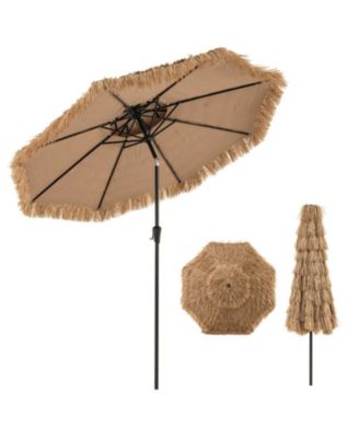 10 Ft Two-Tier Vented Patio Umbrella with Tilt and Crank Umbrella