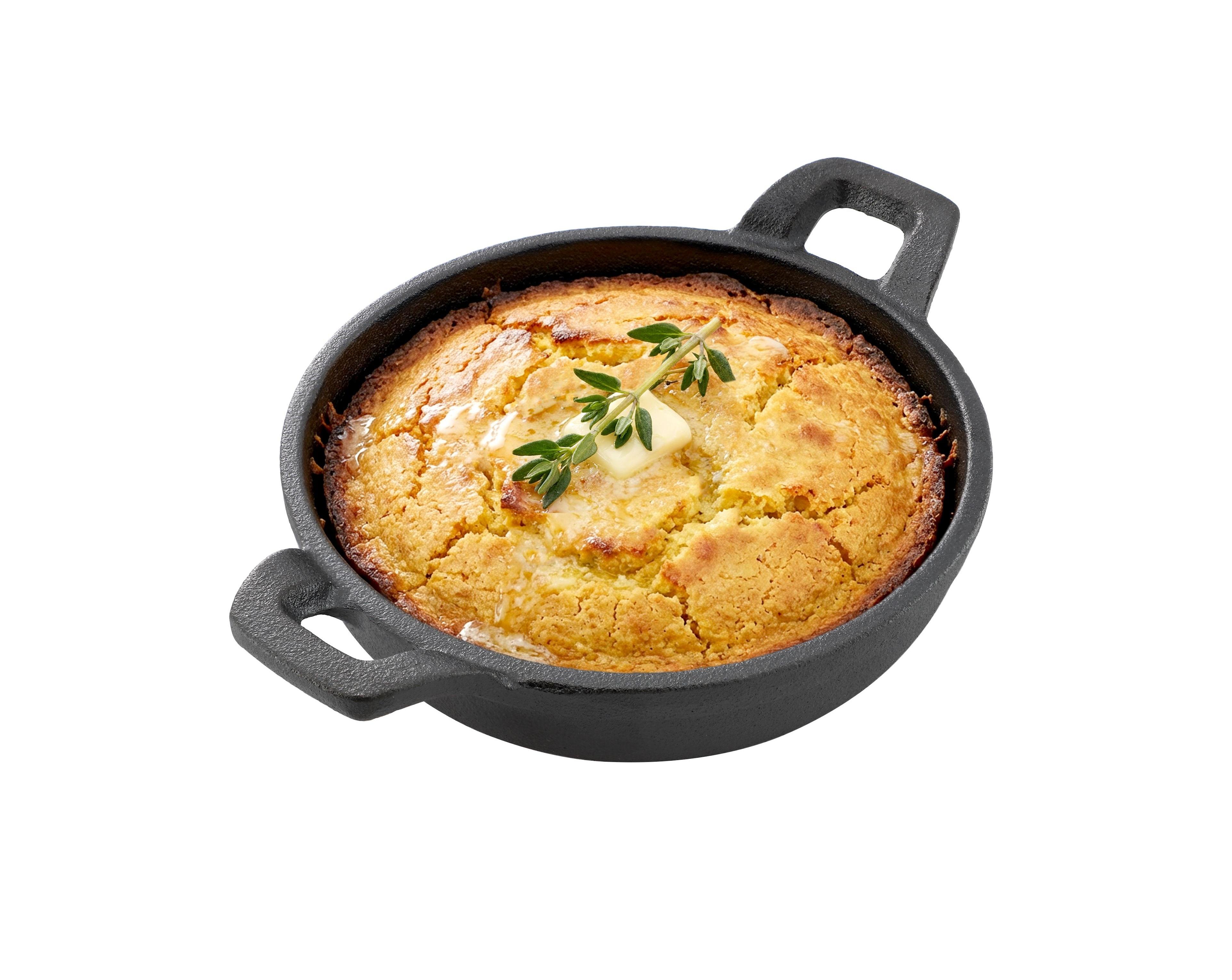 Megachef 5 Inch Round Cast Iron Frying Pan for Indoor/Outdoor Use