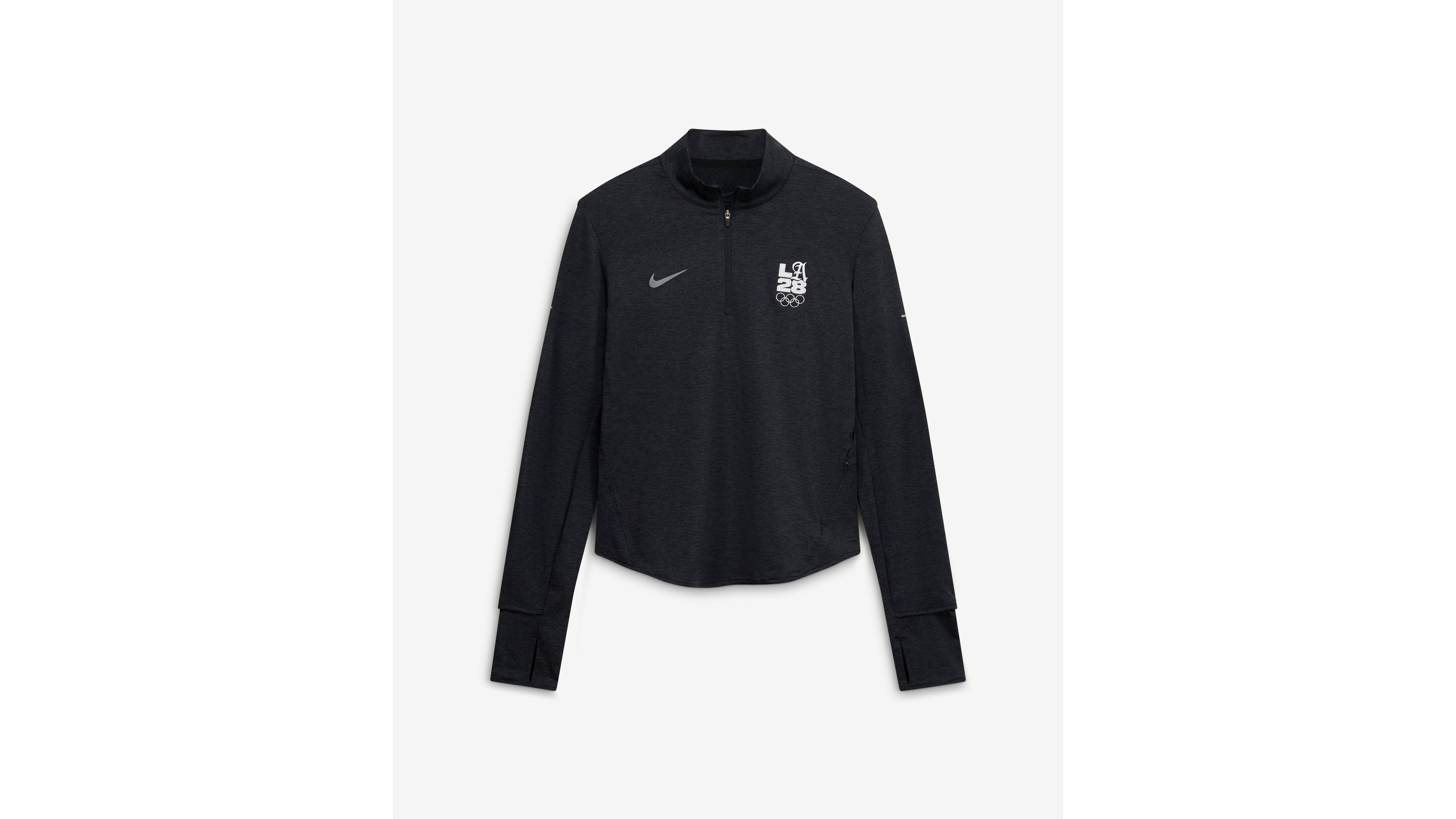 Nike Women's Mock-Neck Half-Zip Long-Sleeve Sweatshirt