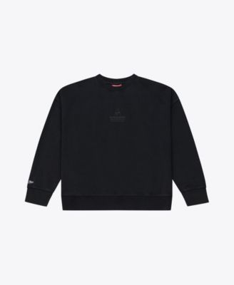 Women's Black New England Patriots Core Essentials Micro Logo Fleece Sweatshirt