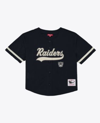 Women's Black Las Vegas Raiders Retro Roots Baseball Jersey
