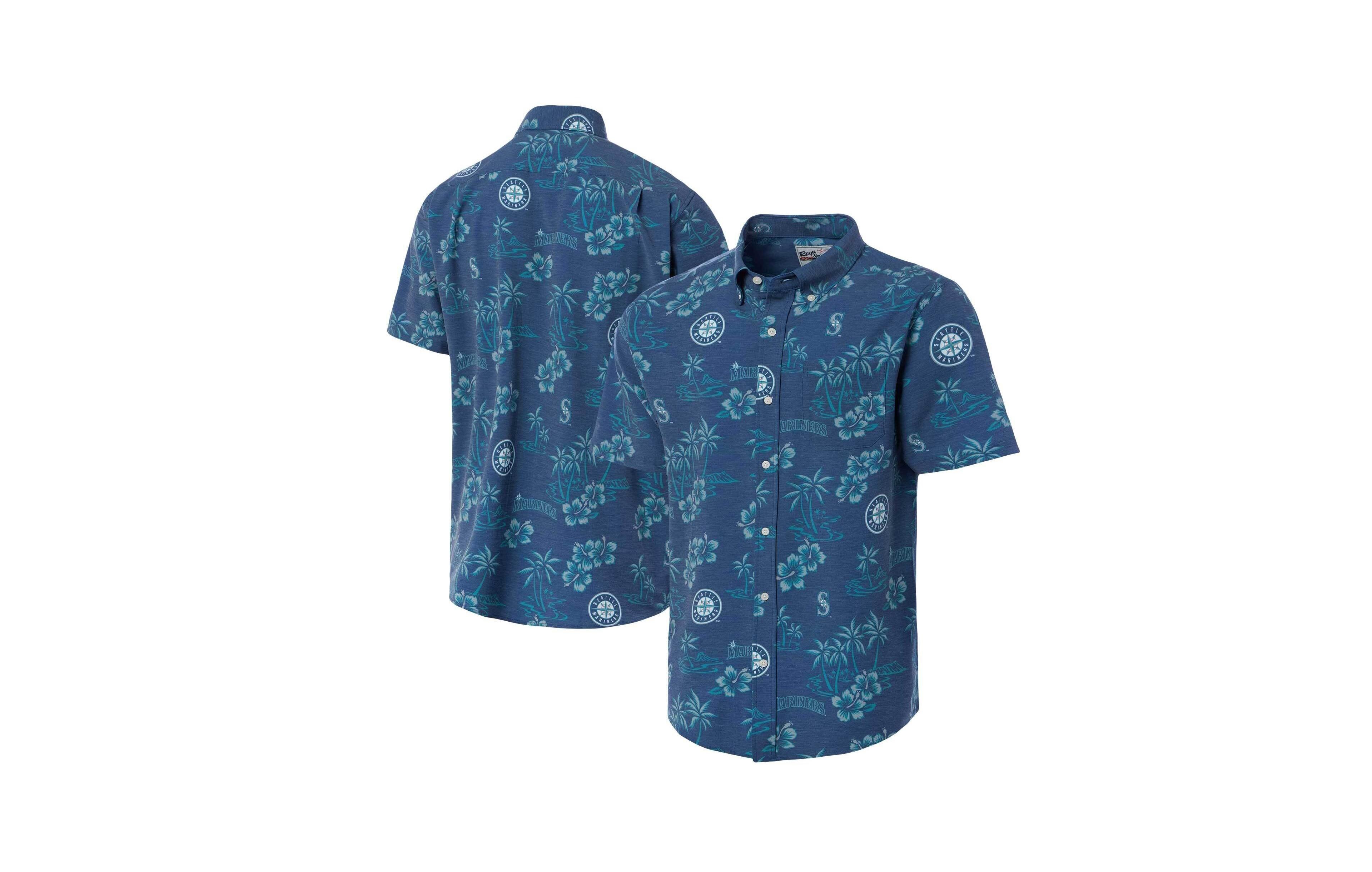 Reyn Spooner Men's Big & Tall Game Day Seattle Mariners Classic-Fit Shirt