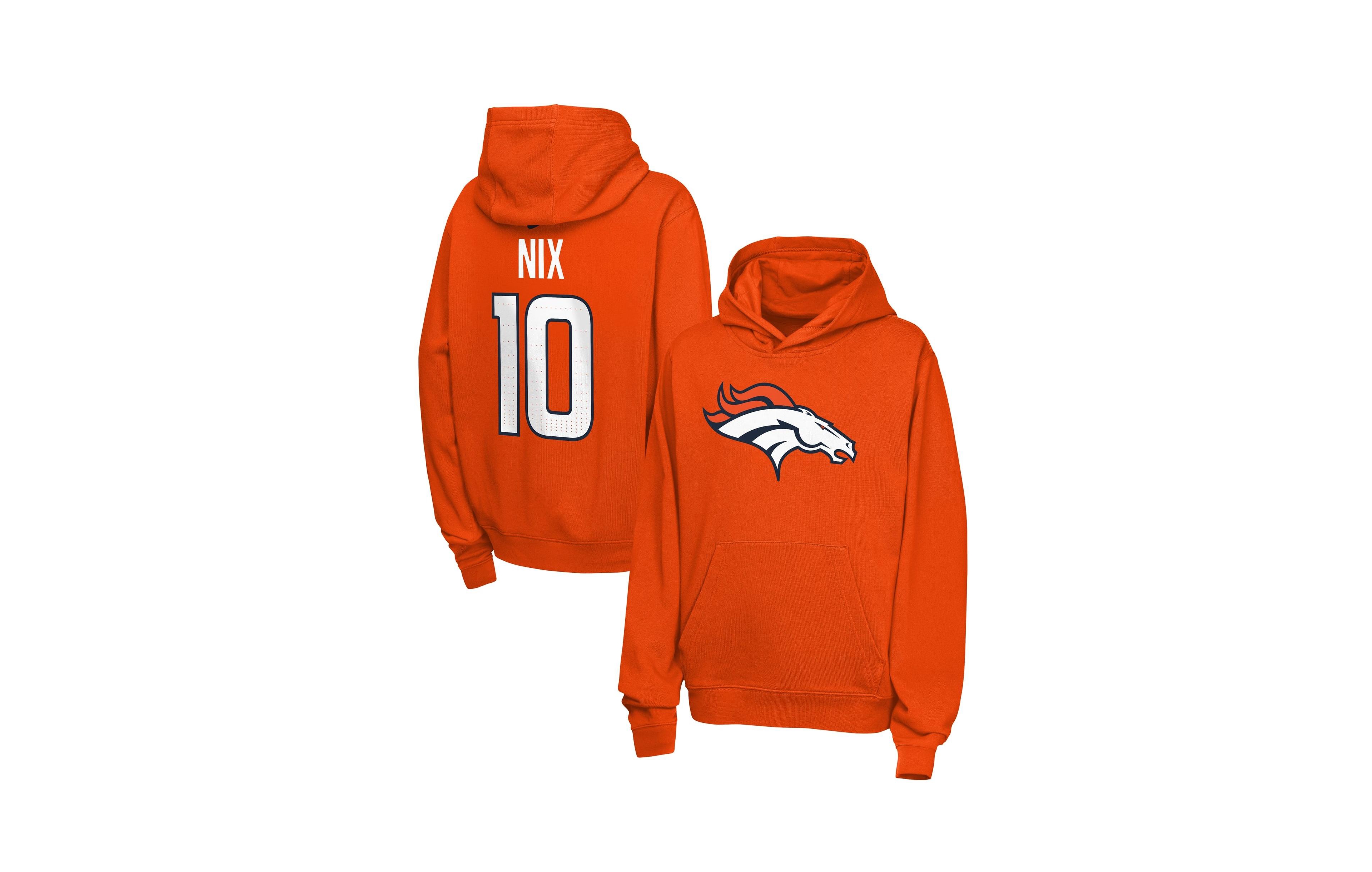 Nike Boys' and Girls' Denver Broncos Bo Nix Club Pullover Hoodie