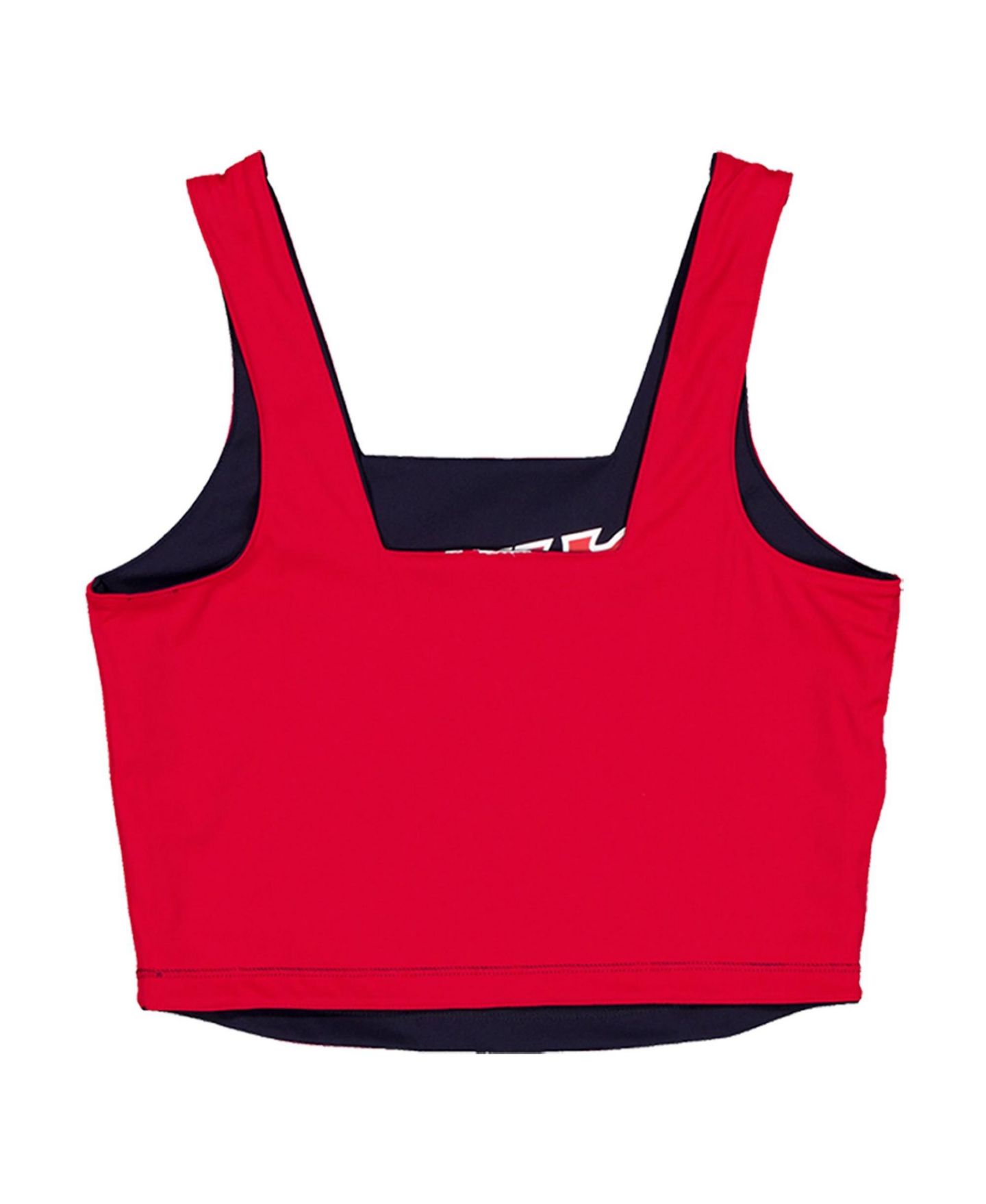 Женский топ New Era Navy Atlanta Braves Reversible Cropped Sport Classics — фото 4