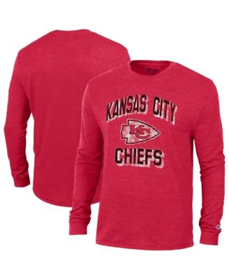 Men's Red Kansas City Chiefs Ultimate Tri-Blend Long Sleeve T-Shirt