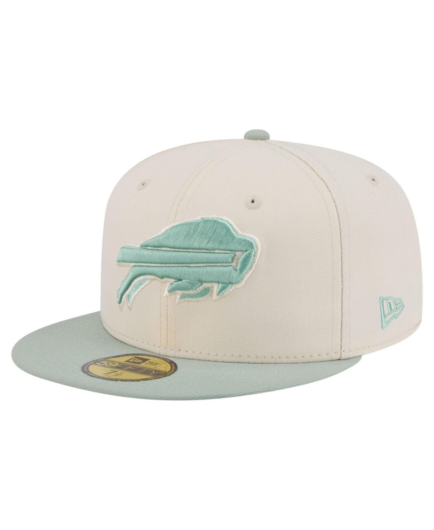 Мужские головные уборы New Era Cream/Light Green Buffalo Bills Color Pack 59FIFTY Fitted Hat — фото 1