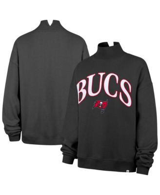 Women's '47 Charcoal Tampa Bay Buccaneers Oversized Vantage Mock Neck Sweatshirt