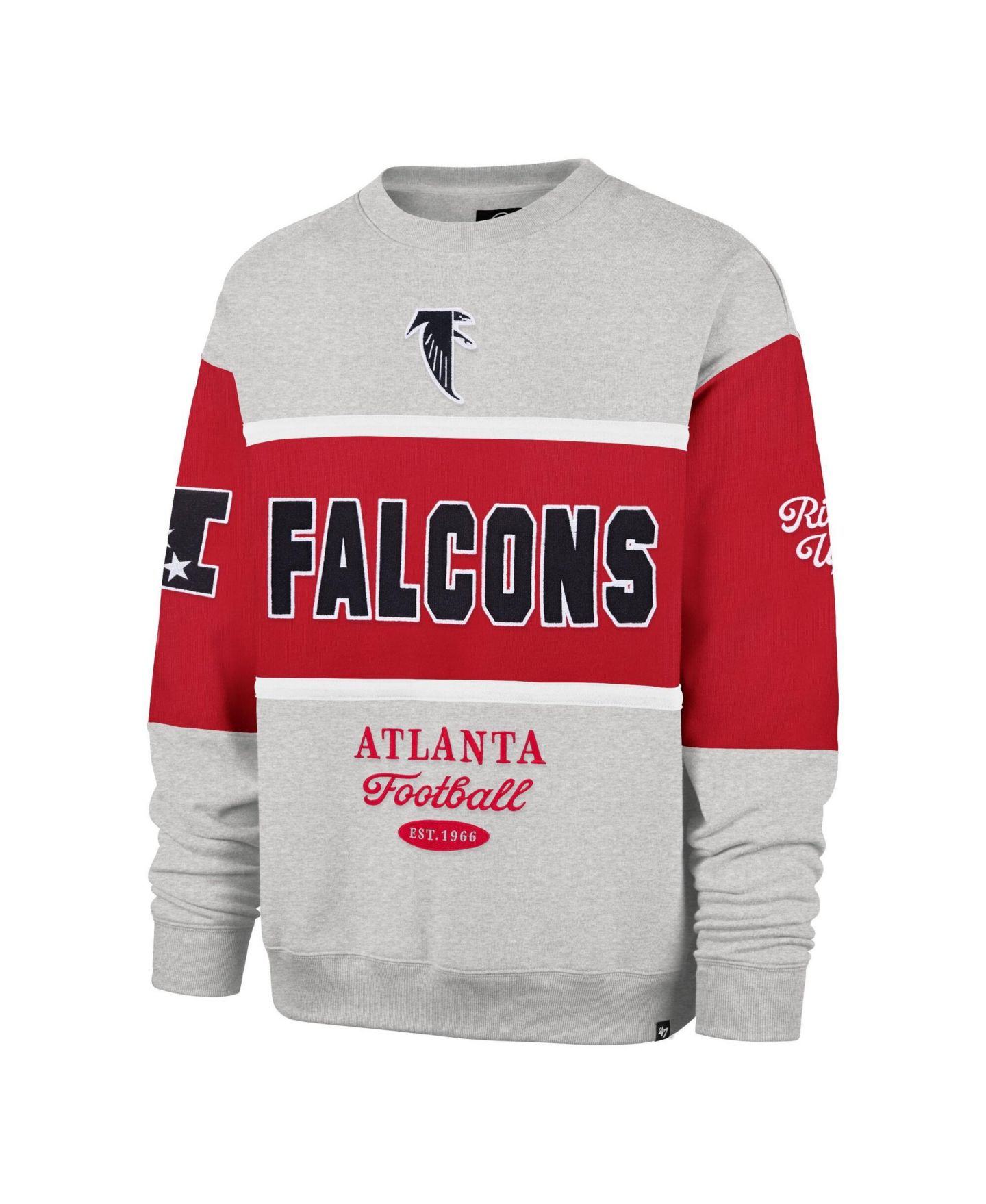 Мужская толстовка '47 Brand Red/Heather Gray Atlanta Falcons Blockfield Maximalist — фото 3