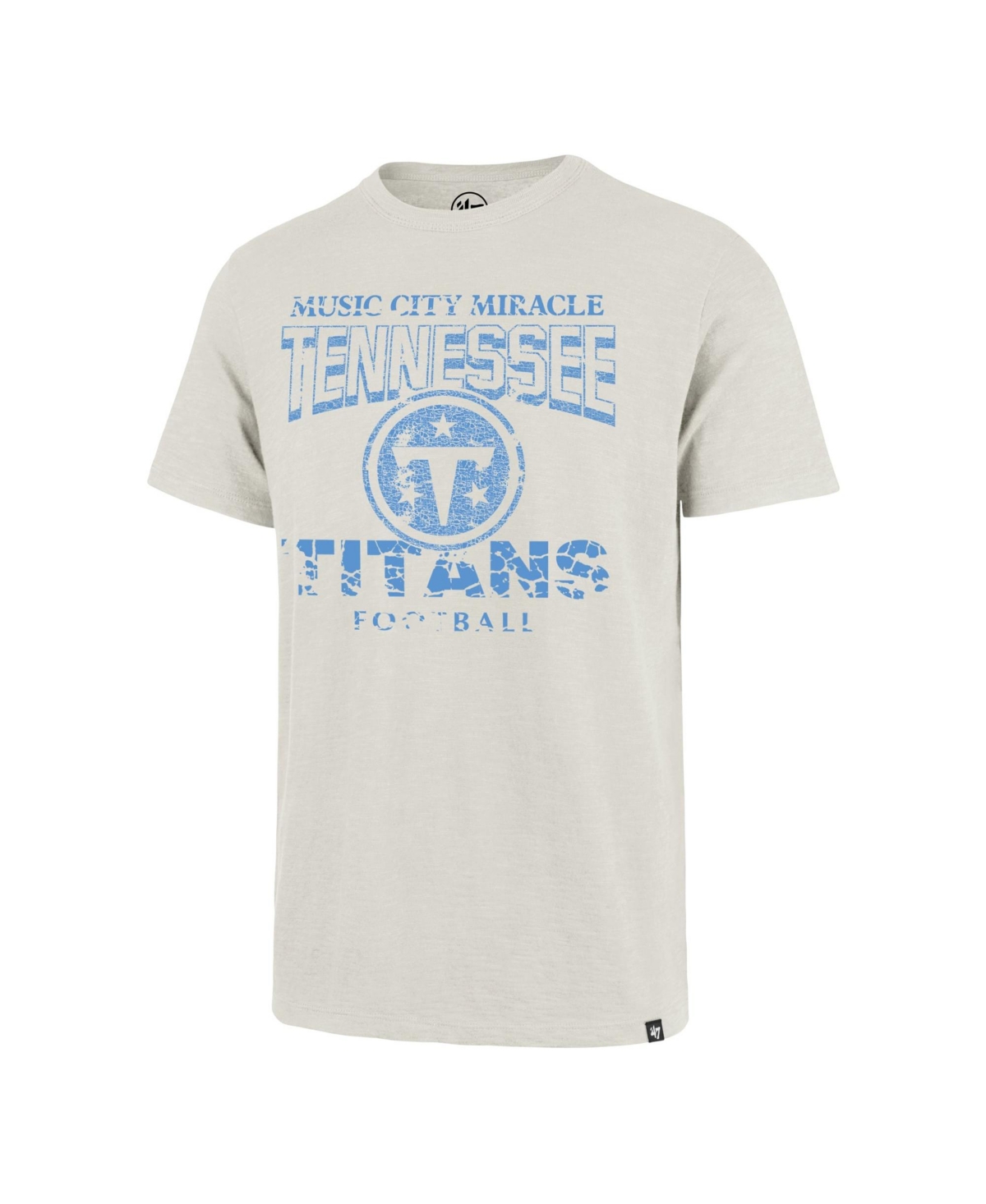 '47 Brand Men's Tennessee Titans Head On Scrum Slub Distressed Screen Print T-Shirt