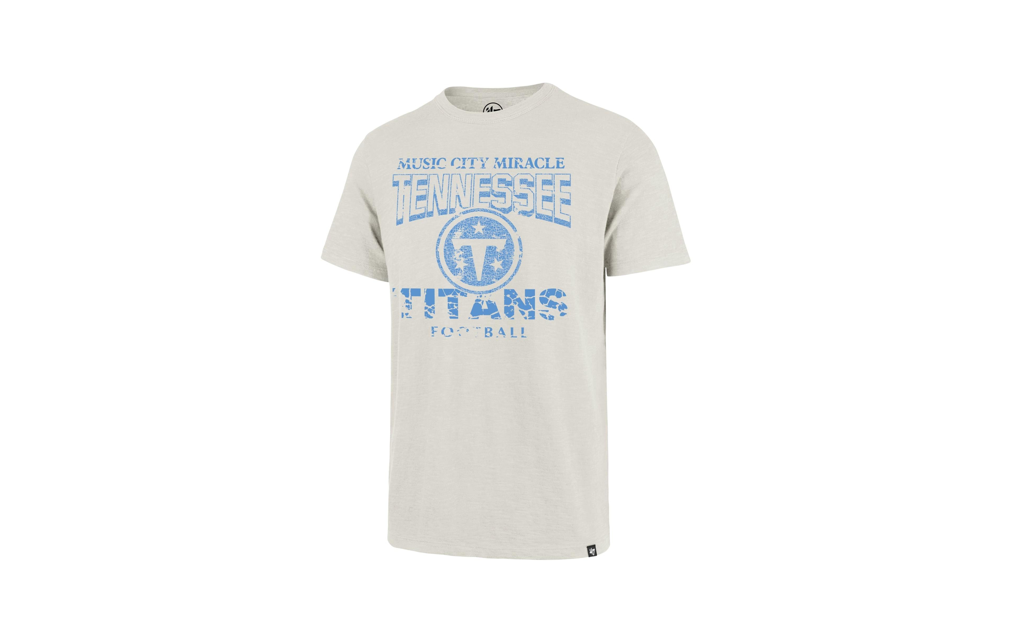'47 Brand Men's Tennessee Titans Head On Scrum Slub Distressed Screen Print T-Shirt