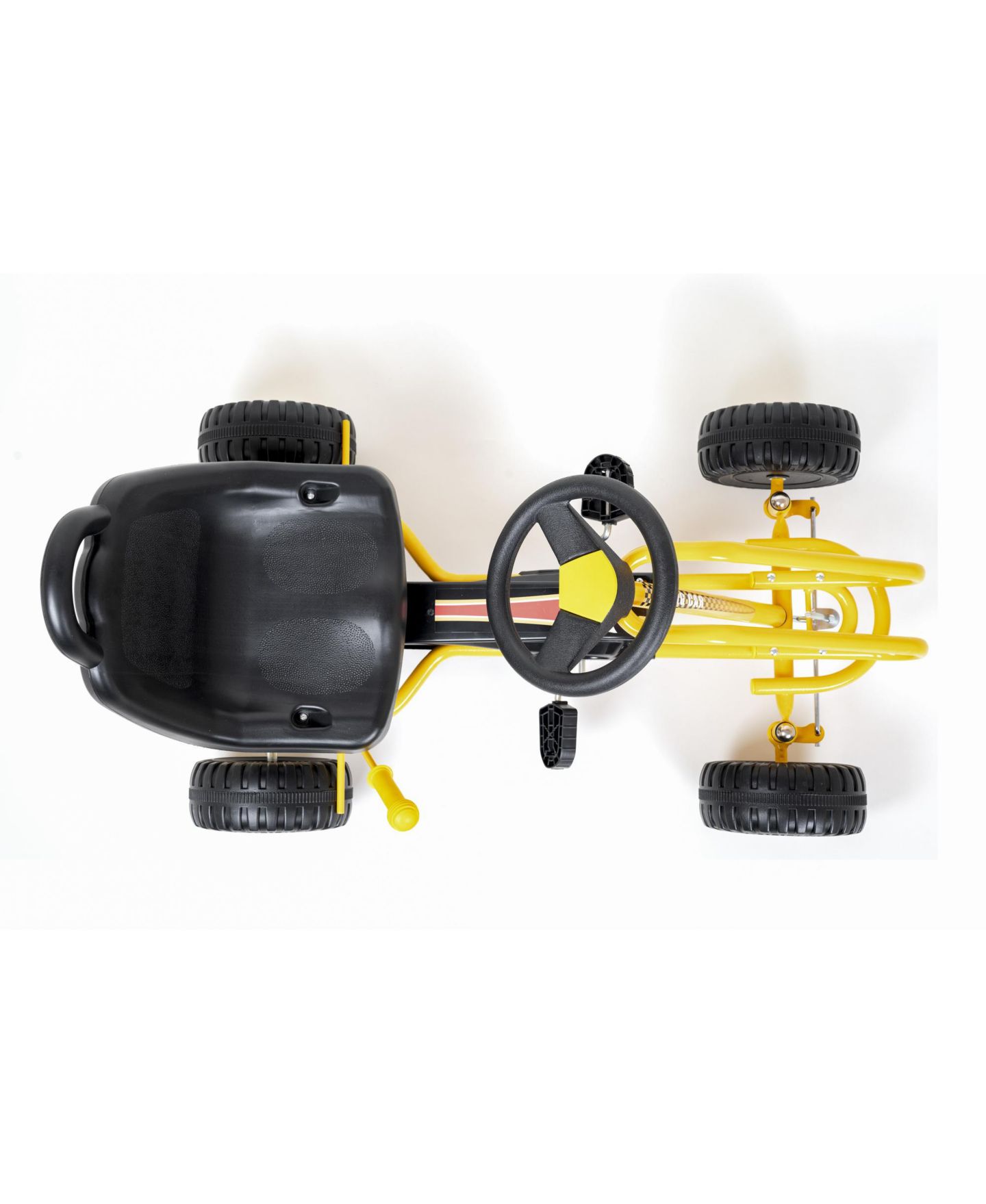 Детская игрушка Qaba 4-Wheel Pedal Go Kart with Adjustable Seat, 3–6 лет, цвет: Жёлтый — фото 5