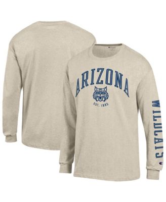 Men's  Heather Oatmeal Arizona Wildcats Neutral Arch Long-Sleeve T-Shirt