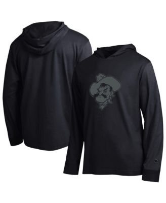 Men's  Black Oklahoma State Cowboys Tonal All-Star Long Sleeve Hooded T-Shirt