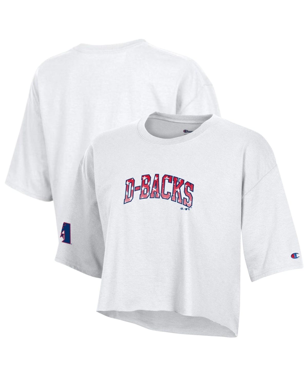 Champion Women's Arizona Diamondbacks Oversized Graphic Cotton Crop T-Shirt