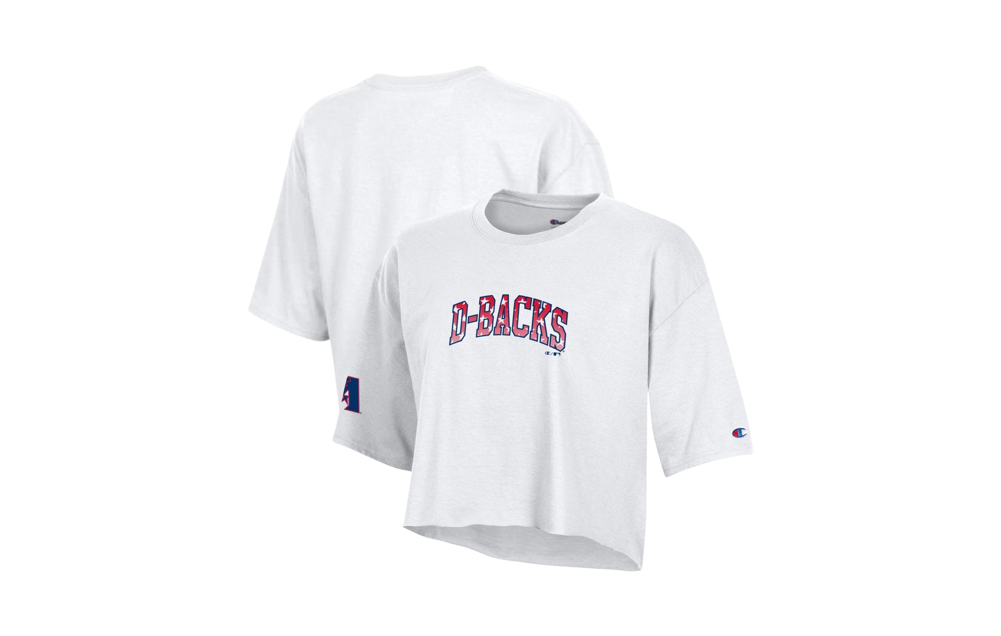Champion Women's Arizona Diamondbacks Oversized Graphic Cotton Crop T-Shirt