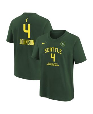 Big Boys and Girls Flau'jae Johnson Green Seattle Storm Explorer Edition Name & Number T-Shirt