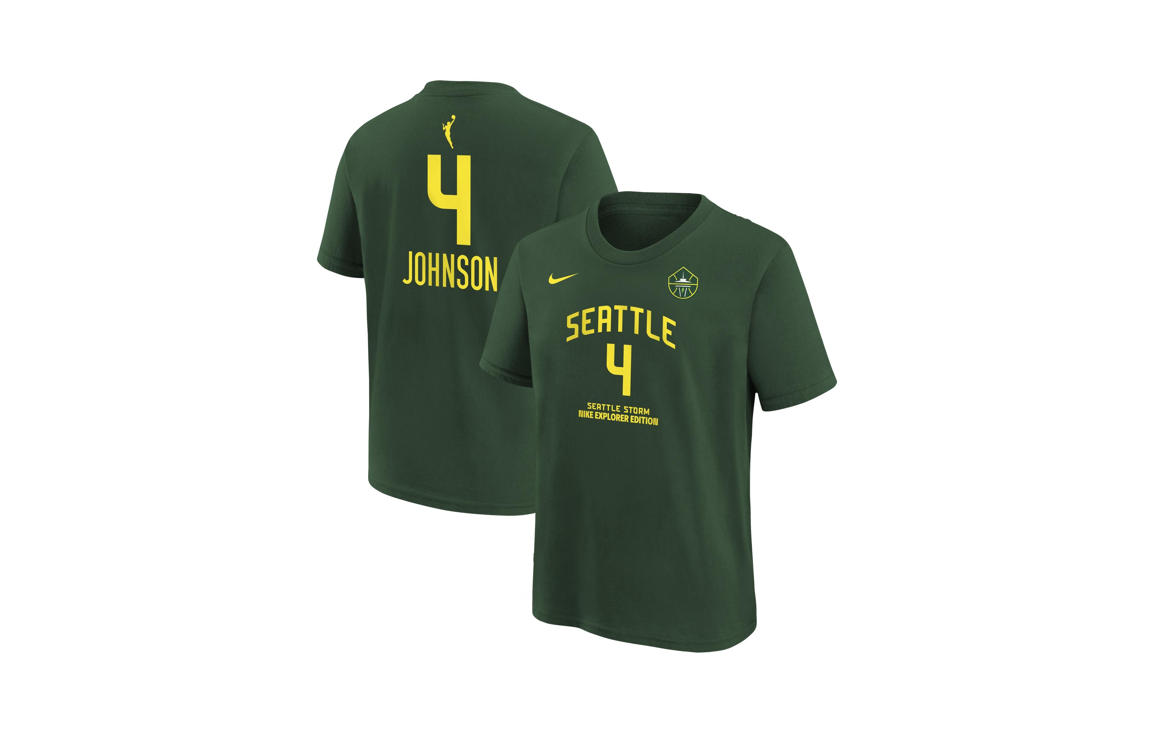 Nike Boys' and Girls' Seattle Storm Flau'jae Johnson Explorer Edition Name & Number T-Shirt