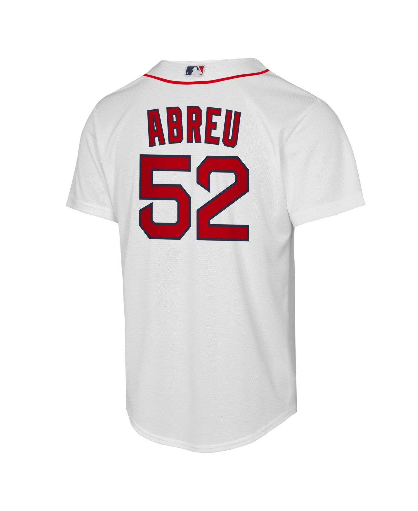 Детский топ Nike Wilyer Abreu White Boston Red Sox Home Replica Jersey — фото 3