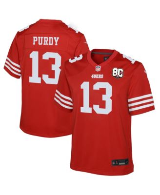 Big Boys and Girls Brock Purdy Scarlet San Francisco 49ers 80th Anniversary Game Jersey