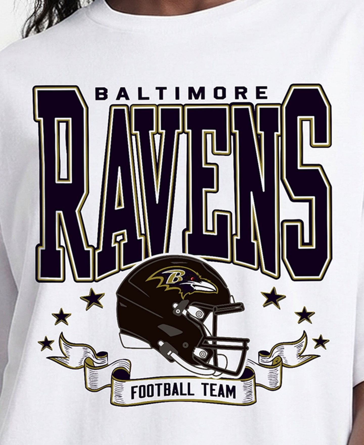 Женская футболка Champion White Baltimore Ravens Oversized — фото 5