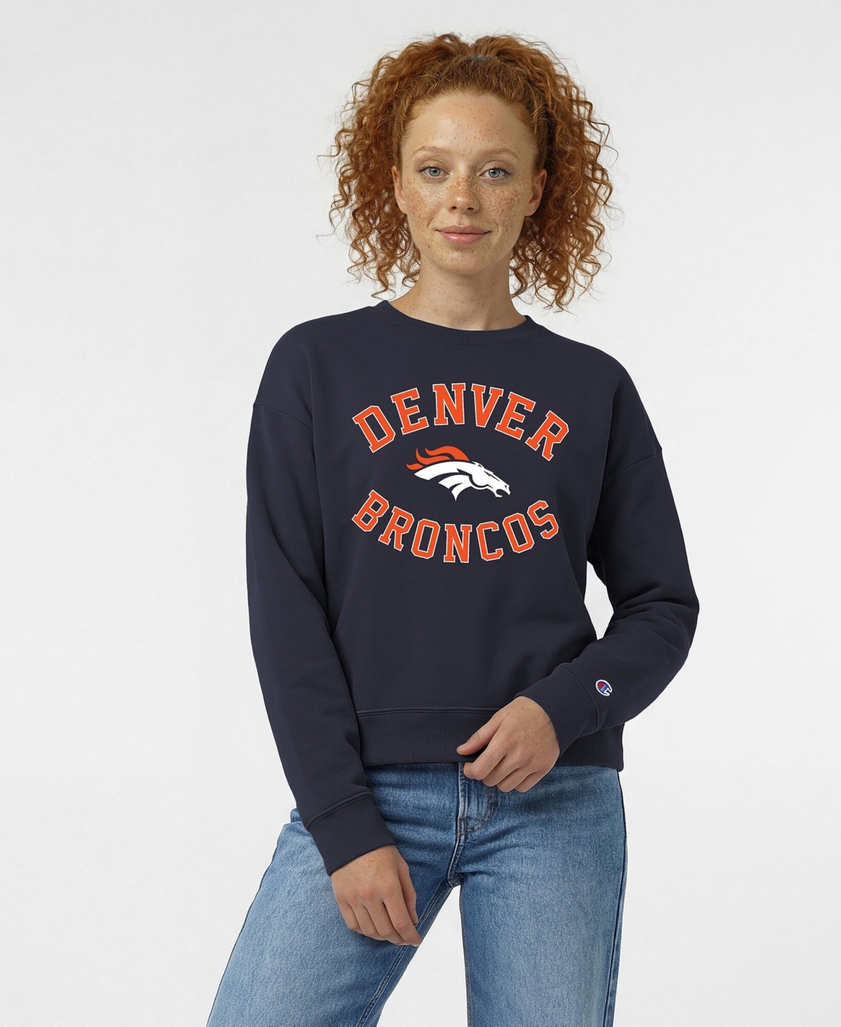 Champion Women's Denver Broncos Heart & Soul Graphic Crewneck Sweatshirt