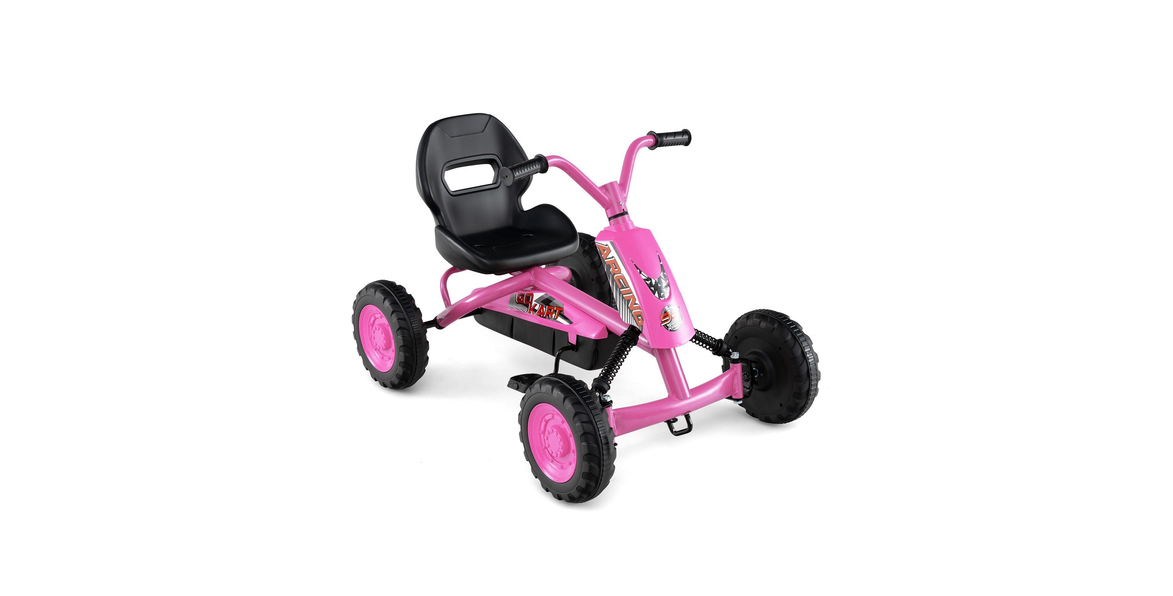 Sugift Pedal Go Kart with Adjustable Seat, 66 lbs Capacity, Ages 3+