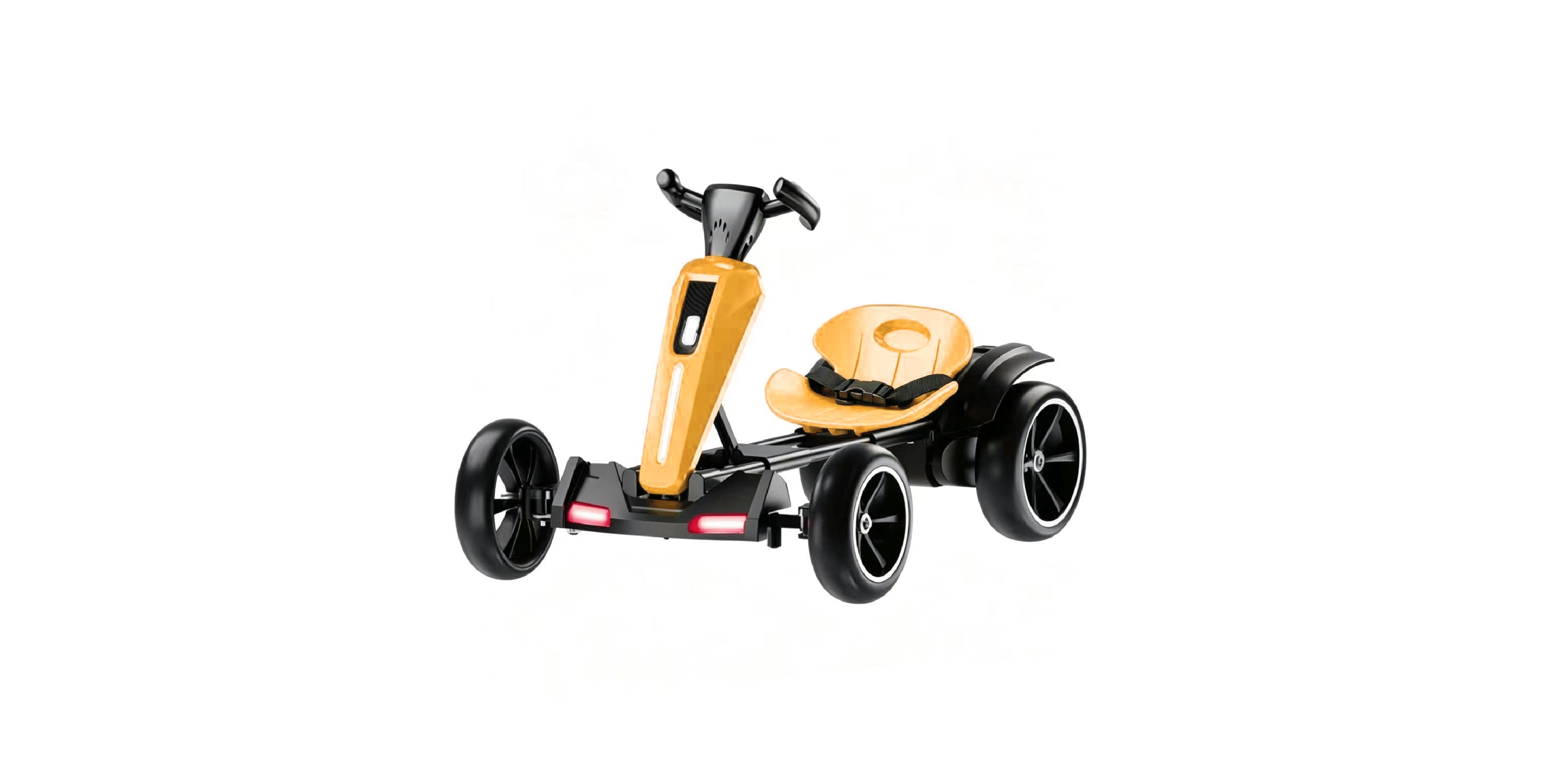 Sevorley Kids 12V Powered Folding Adjustable-Seat Go-Kart, Ages 3-6
