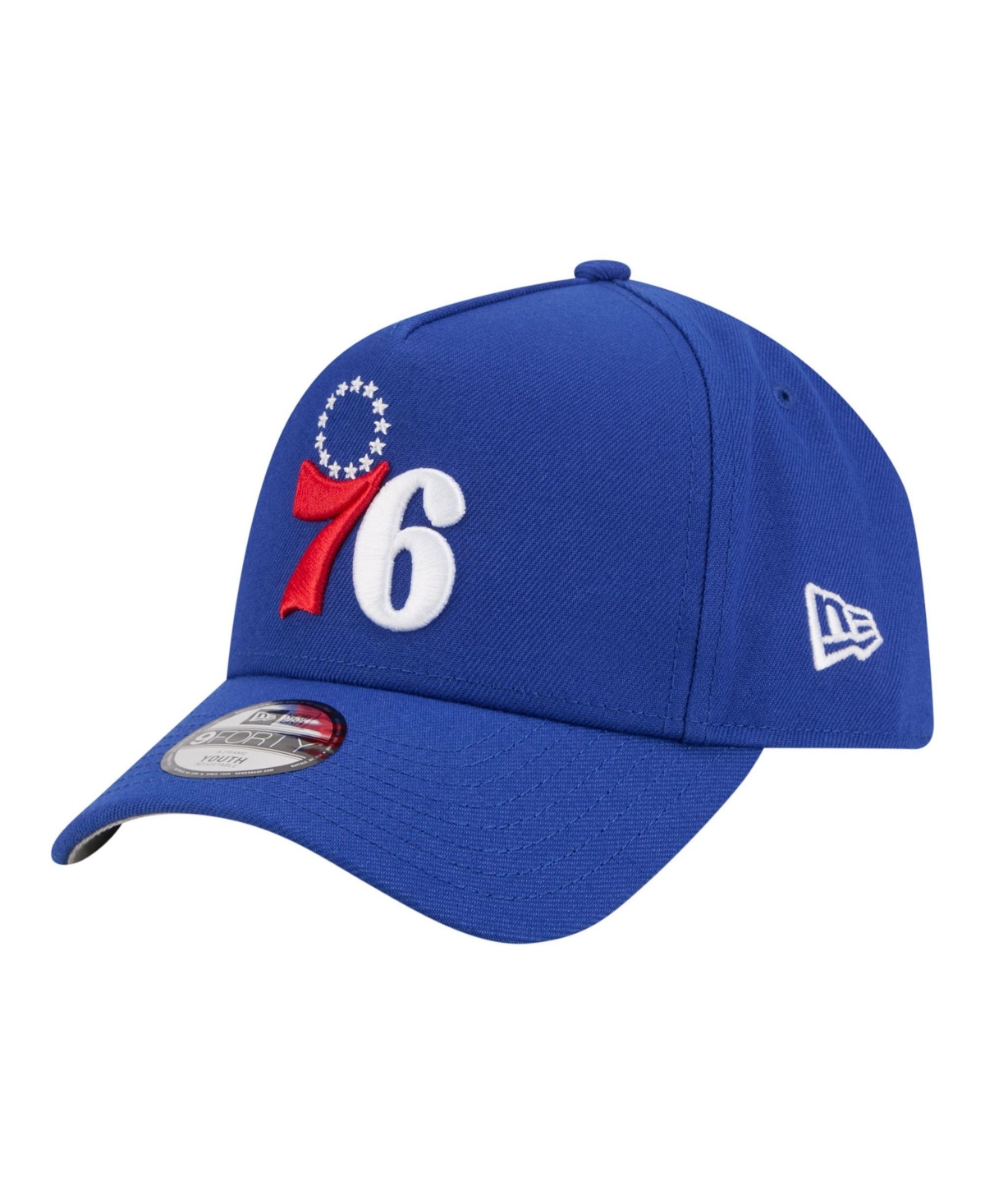 New Era Big Boys' and Girls' Royal Philadelphia 76ers 9FORTY A-Frame Adjustable Hat - Royal