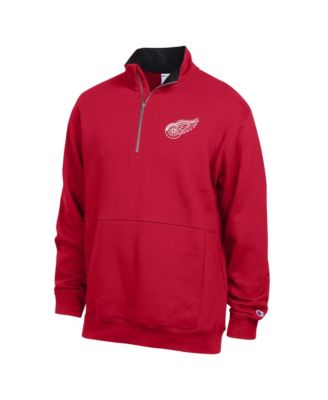 Men's  Scarlet Detroit Red Wings Quarter-Zip Pullover