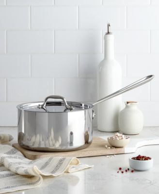 All-Clad - Stainless Steel Covered Saucepan, 3.5 Qt.