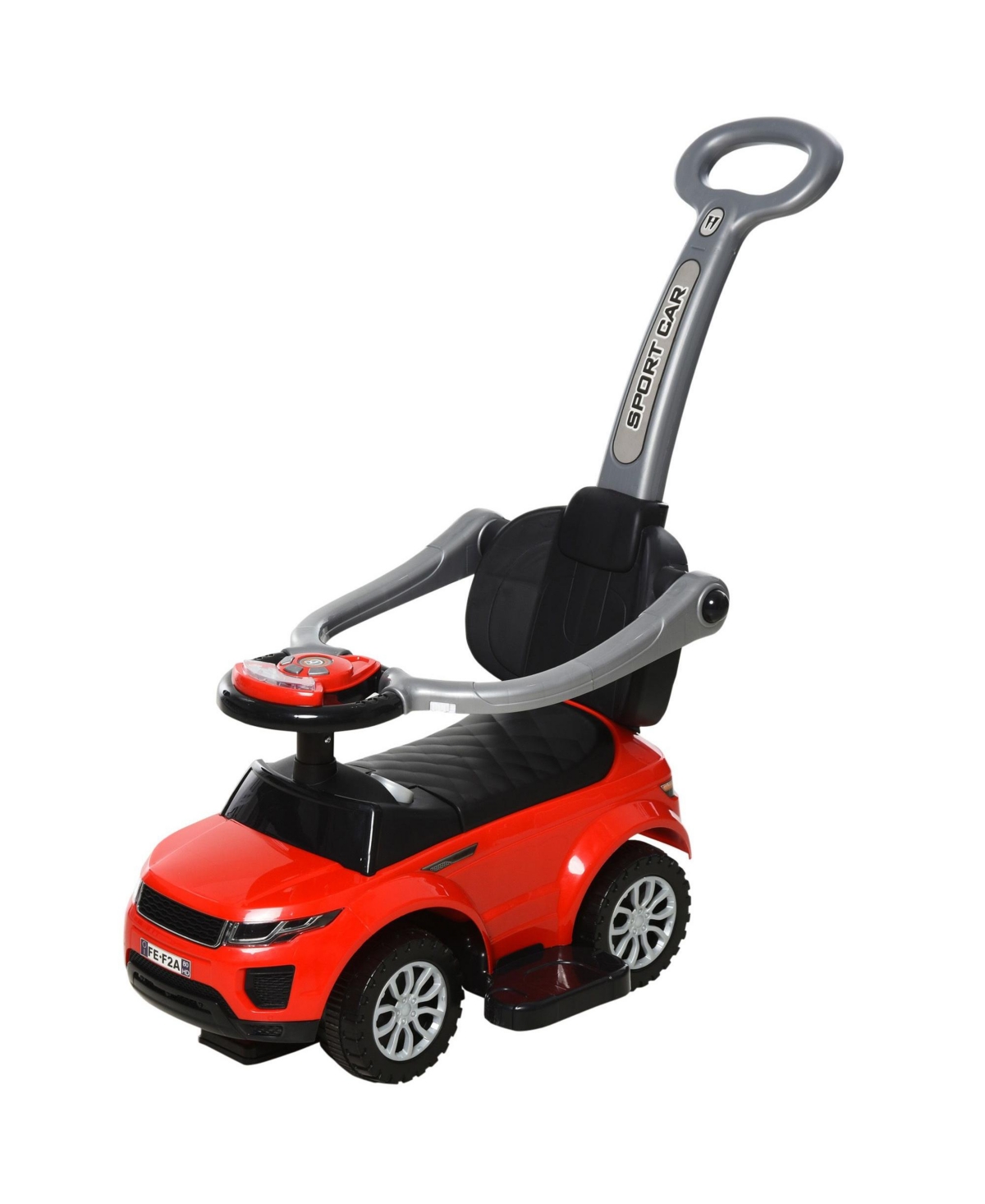 Sevorley Toddler Push Ride-On Car, 2-in-1 with Music, Steel and Polypropylene, Ages 1-3